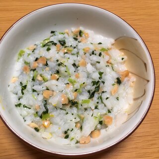 【離乳食】納豆と小松菜入りごはん